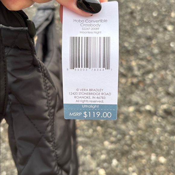 Vera Bradley Black Quilted Shoulder Bag - Picture 4 of 4